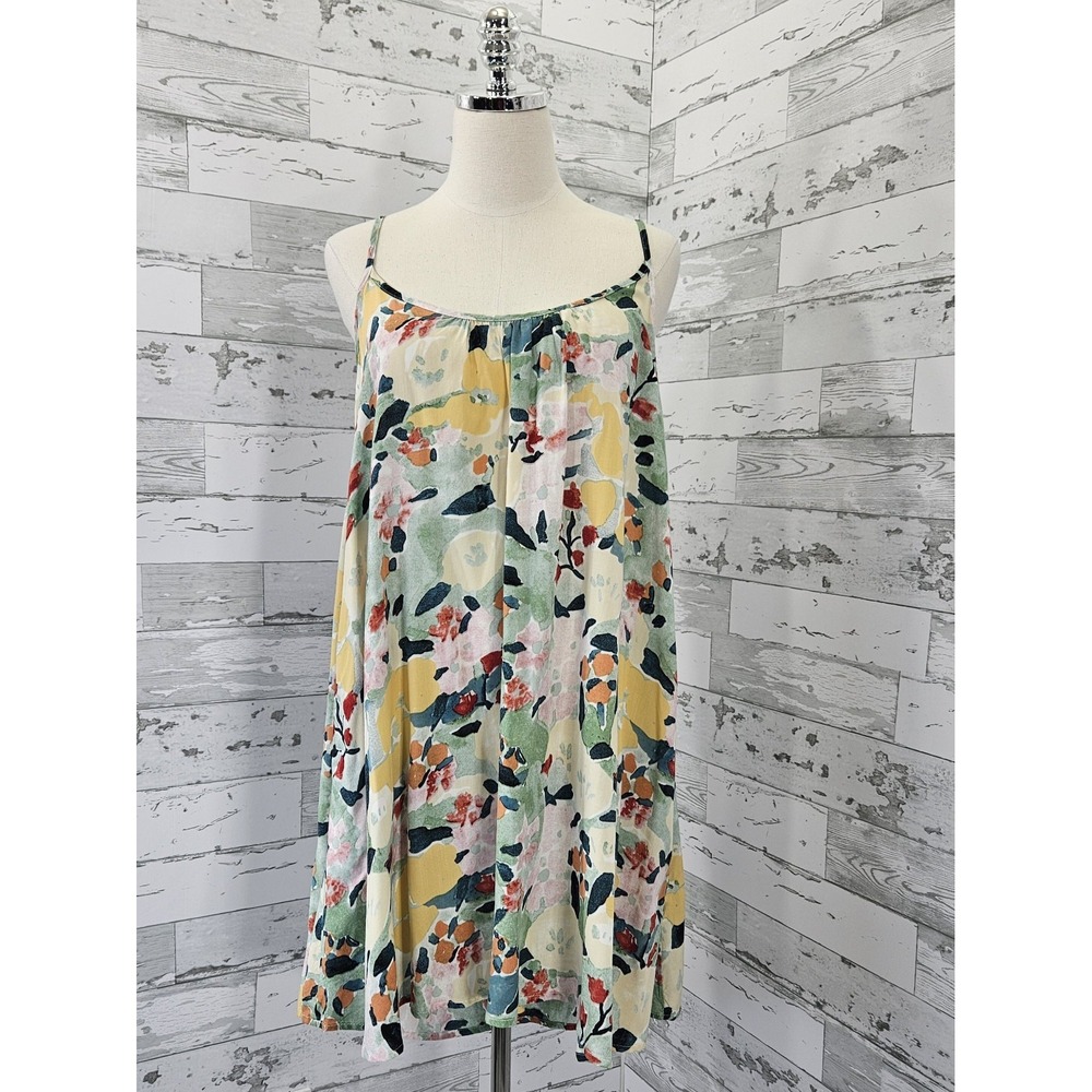 Fourteen & 9th Shift Flowy Spaghetti Straps Pockets Dress Womens Small